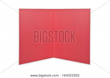 Folder open red book isolated on white background