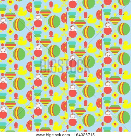 vector blue background for children with toys
