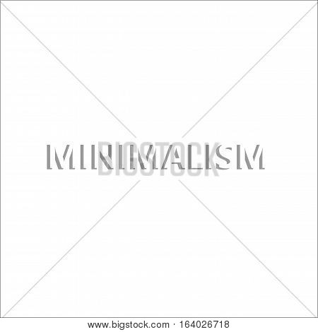 vector word minimalism of shadows on a white background