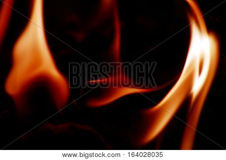 the flame in the furnace when burning wood pellets