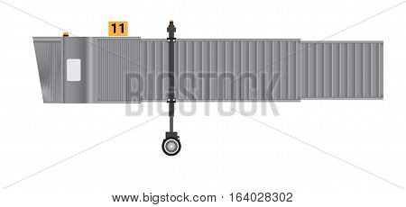 aerobridge or Jetway or Jet bridge Isolated on white background Vector Illustration