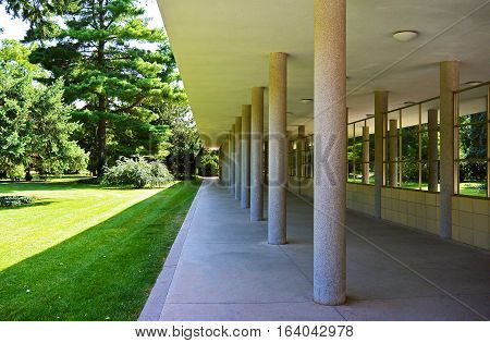 Kolonada Libensky, gallery in Podebrady, popular Czech spa city