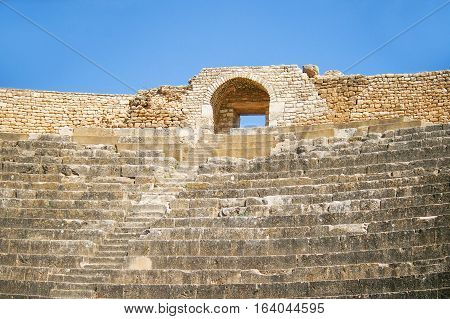 Dougga Roman Ruins. Unesco World Heritage Site in Tunisia.