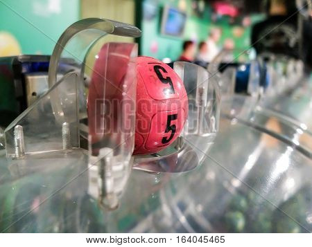 Lottery Balls During Extraction