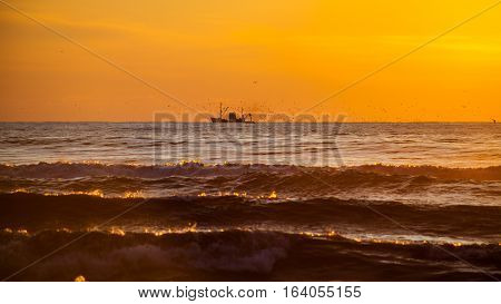 Seiner On A Black Sea, Poti, Georgia