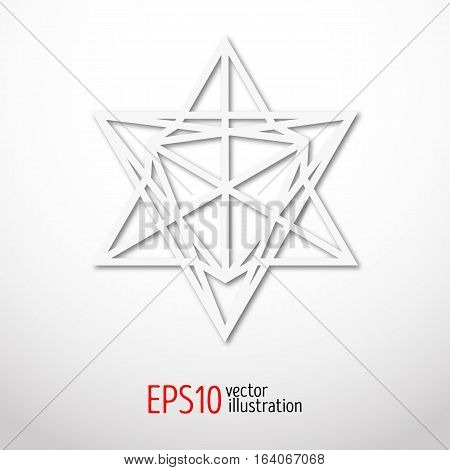 Sacred geometry symbol 3d. Alchemy, religion, philosophy, astrology and spirituality themes. Metatrons sign. Occult illustration