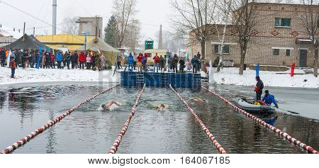 Competitions In Winter Swimming On 4 November 2016 In The City Of Ivanovo.