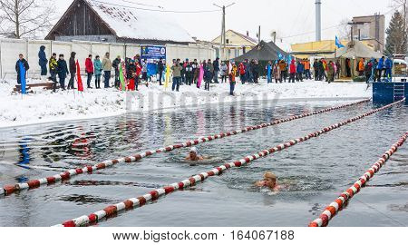 Competitions In Winter Swimming On 4 November 2016 In The City Of Ivanovo.