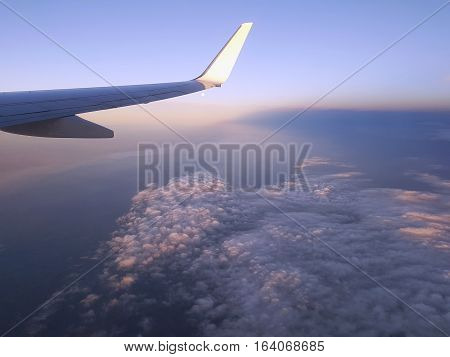 in flight over Sardinia - trip - civil aviation