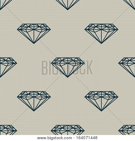 A seamless pattern with dark blue diamonds on grey background