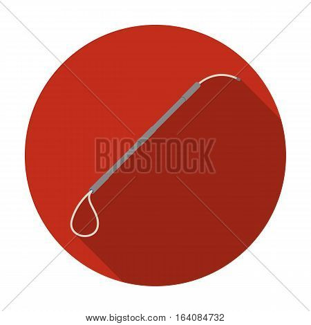 Pet capture noose icon in flat design isolated on white background. Veterinary clinic symbol stock vector illustration.