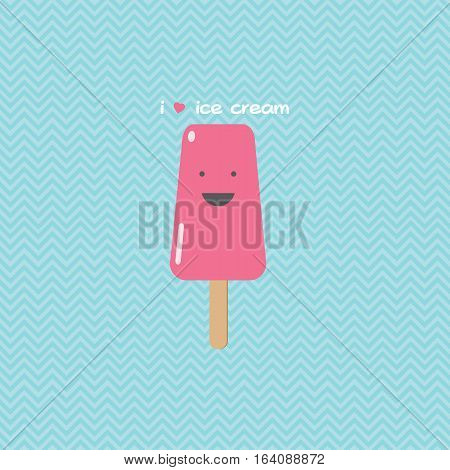 Pink Popsicle Ice Cream Kawaii Cute Dessert Sweet