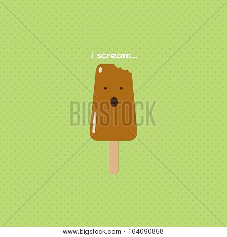 Brown Popsicle Ice Cream Kawaii Cute Dessert Sweet