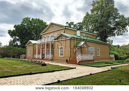 TARKHANI RUSSIA - AUGUST 28 2016: Manor house in the State Lermontov Museum-Reserve Tarkhany