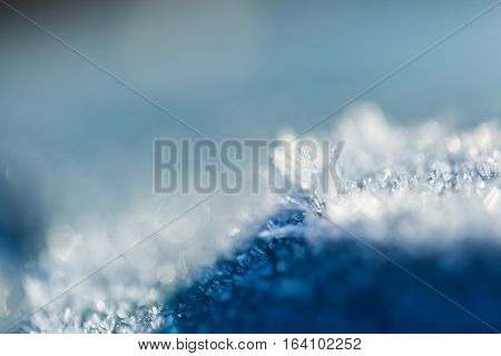 Snow Crystals In Beautiful Macro