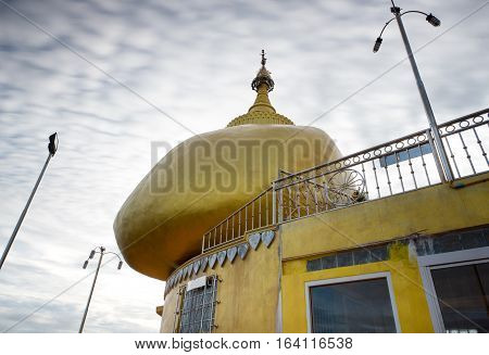Replica of Phra That In Kwaen (Golden Rock) Phuket Thailand.