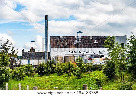BLACFORD PERTHSHIRE SCOTLAND UK September 16 2016 Tullibardine whiskey distillery in the highlands of scotland