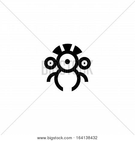 Drone or robot icon icolated on a white background.