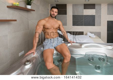 Relaxing In Hot Tube Jacuzzi