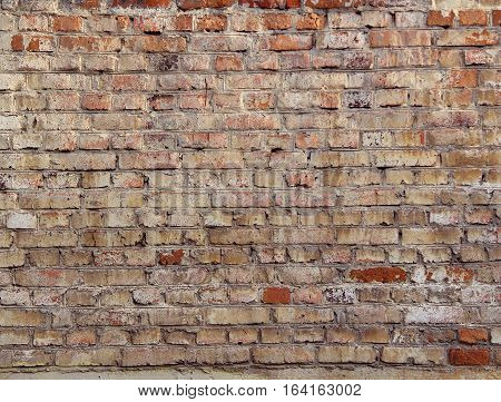Background old red brick wall texture. Brickwork