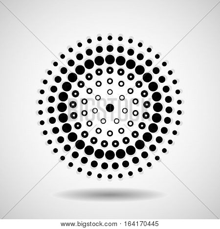 Abstract dotted circles. Dots in circular form. Vector design element
