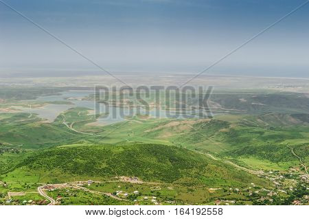 Azerbaijan Galaalty view of the reservoir with a height of 1700 m