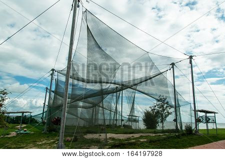 Bird banding station in Ventes Ragas. Lithuania Europe