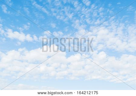 The beautiful blue sky printing with group of clouds in a sunshine day Thailand