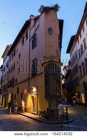 Street Scene In The Old Town Of Florence
