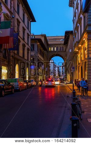 Street Scene In The Old Town Of Florence