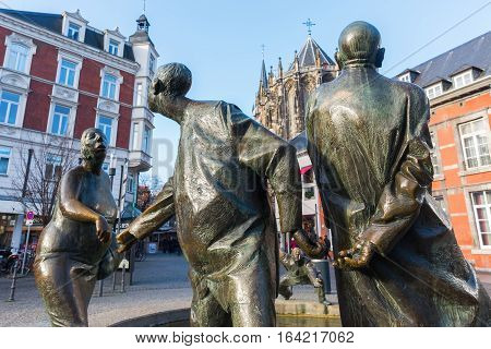 Bronze Statue In Aachen, Germany