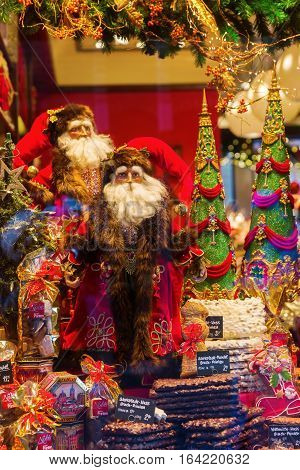 Christmas Decorated Window Display In Aachen, Germany