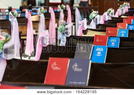 Georgetown, Penang - November 19, 2016 : Penang Wesley Methodist Church is one of the oldest churches in the country. 
It has been around for more than a century which possibly dates back to 1891.