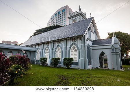 Georgetown, Penang - November 19, 2016 : Penang Wesley Methodist Church is one of the oldest churches in the country. 
It has been around for more than a century which possibly dates back to 1891.