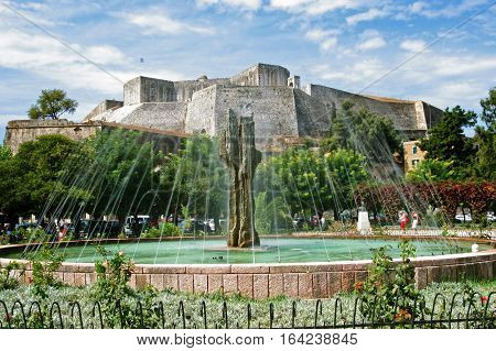 The new Fortress in Corfu in  Greece.