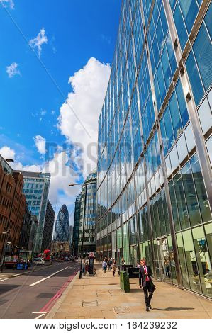 Street View At Bishopsgate In The City Of London