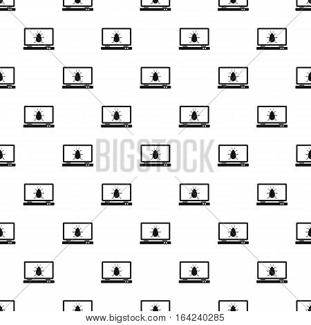 Bug in computer pattern. Simple illustration of bug in computer vector pattern for web