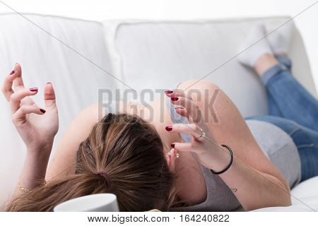 Girl Is Very Stressed About Something She's Reading Or Studying Or She's Just Heard About