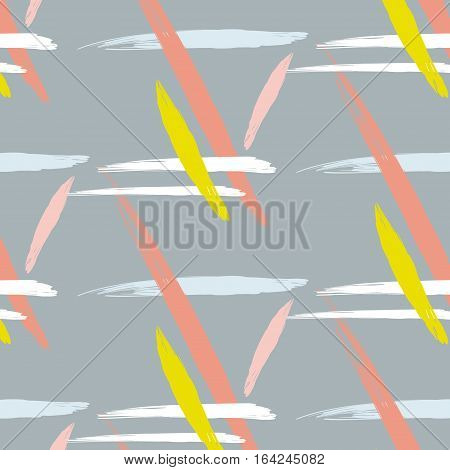 Vector contemporary geometric hand Drawn lines texture. Fancy hipster memphis card.Texture nineties, eighties pattern.Modern abstract decoration poster, cover, card design. Pastel yellow grey