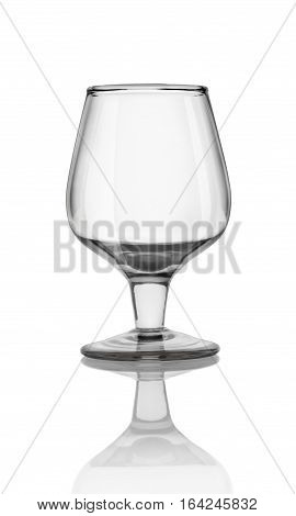 Glass of vodka isolated on a white background. Path