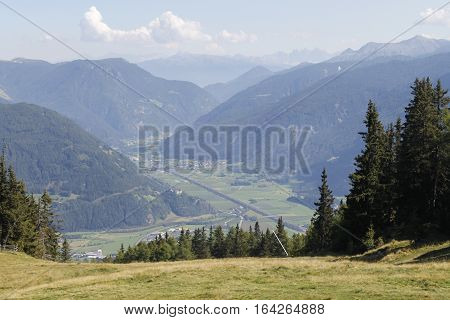 view of the  Valley Isarco in south Tyrol in Italy