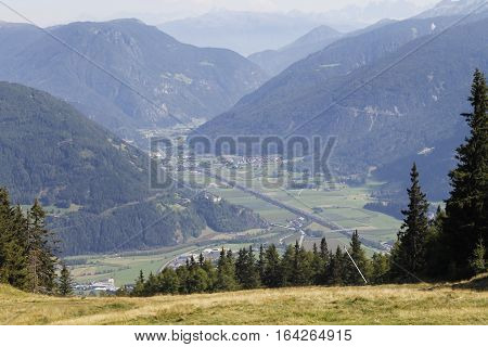 view of the  Valley Isarco in south Tyrol in Italy