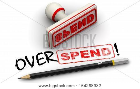 Overspend! Corrected seal impression. Red seal and imprint 