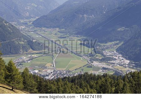 view of the  Valley Isarco in south Tyrol in Italy