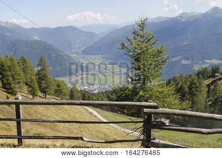 view of the  Valley Isarco in south Tyrol in Italy