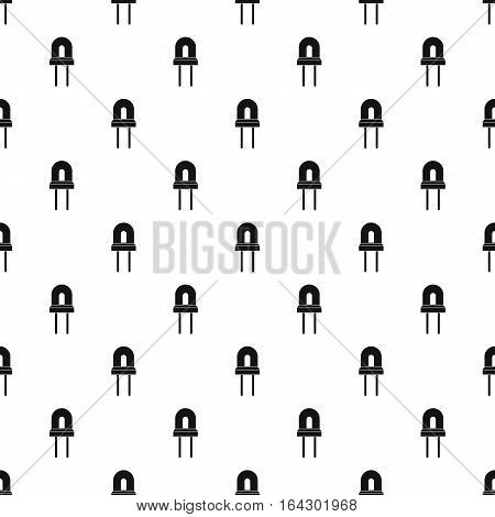 Black halogen lamp pattern. Simple illustration of black halogen lamp vector pattern for web