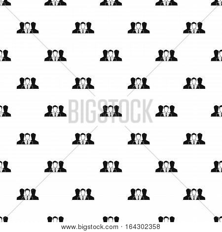 Unidentified male avatars pattern. Simple illustration of unidentified male avatars vector pattern for web