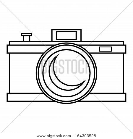 Photocamera icon. Outline illustration of photocamera vector icon for web