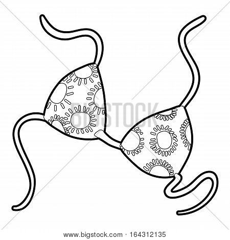 Bikini top icon. Isometric 3d illustration of bikini top vector icon for web