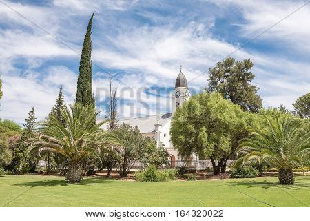 Garden of the Dutch Reformed Church in Jacobsdal a small town in the Free State Province.
